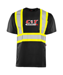Short Sleeve Polyester Traffic T-Shirt, 4″ Refl. Tape