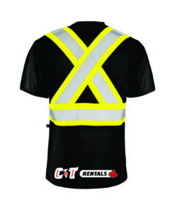 Alternative view of Short Sleeve Polyester Traffic T-Shirt, 4″ Refl. Tape